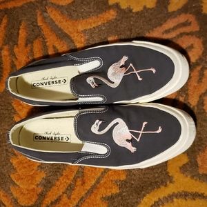 Flamingo Chucks Navy Slip Ons Size 10